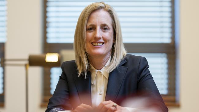 Finance Minister Katy Gallagher in her office at Parliament House, Canberra. Picture: NCA NewsWire/Martin Ollman