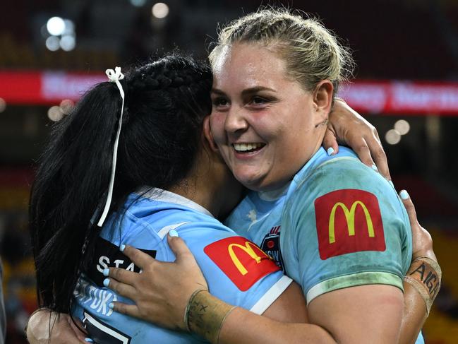 Sky Blues star Caitlan Johnston made a great start to the Origin series. NRL Imagery