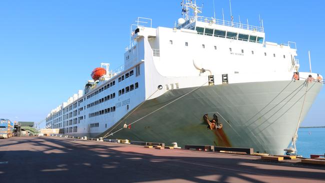 MV Ocean Drover,A total 15,000 Northern Territory cattle worth more than $20 million have been loaded at Darwin Port via a total of 100 road train movements. Exporter AUSTREX loaded 11,500 NT cattle on the MV Ocean Drover, SUPPLIED