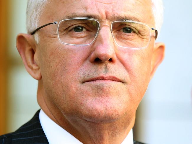 PM Malcolm Turnbull, Defence Minister Marise Payne and Chief of Navy Vice Admiral Tim Barrett holding a press conference at Parliament House in Canberra. Picture Kym Smith