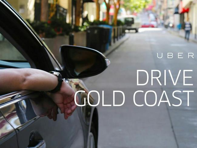 UBER car ride company advertisment on Instagram looking for Gold Coast drivers