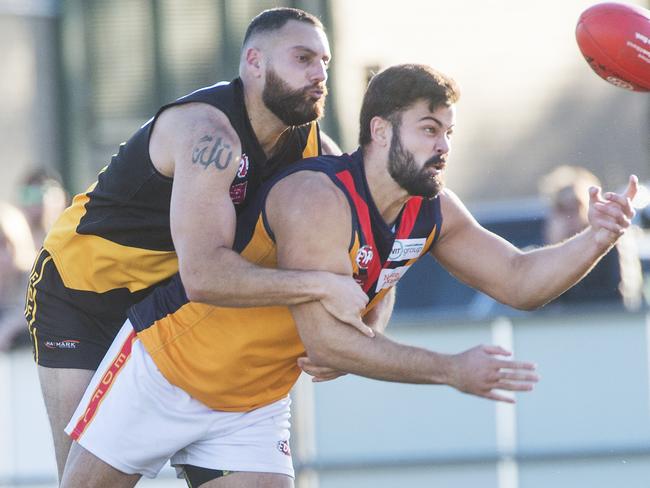 Dion Hill helped himself to six goals for East Keilor on Saturday. Picture: Rob Leeson