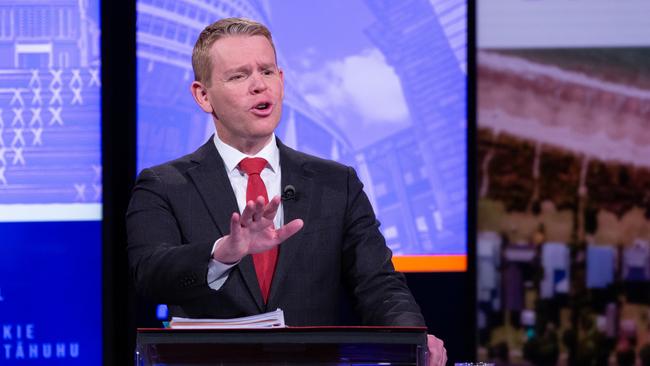 Chris Hipkins at the final leaders’ debate. Picture: Andrew Dalton / TVNZ