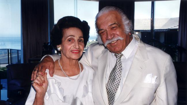 Constantine (Con) Polites with wife Florence in 1994.