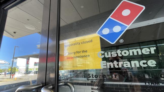 Sudden closure: Domino’s Bushland Beach, Burdell (North Shore) and Mount Louisa have all closed due to problems with the franchisee.