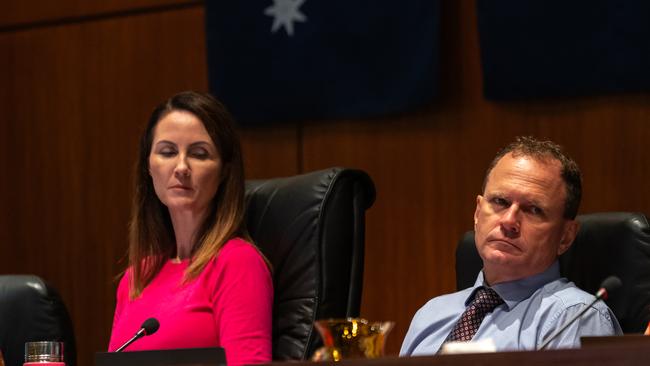 Cairns Regional Council acting CEO John Andrejic (right) was replaced by Ken Gouldthorp late last year.