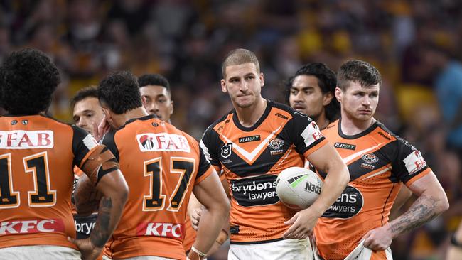 NRL 2023 RD05 Brisbane Broncos v Wests Tigers – Adam Doueihi, Dejection. Picture: NRL Photos