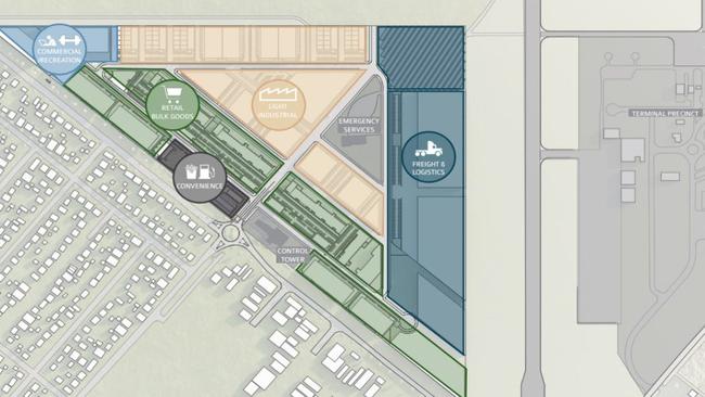 Early design plans for the Milton Street Precinct at Mackay Airport. Picture: realcommercial.com.au