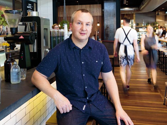 Cafe specialist Nathan Toleman at Top Paddock cafe.