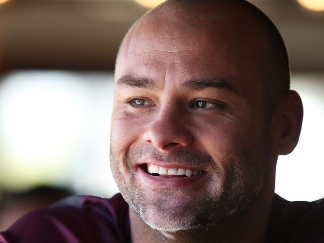 Portrait of former Manly fullback Brett Stewart in Narrabeen who is back at the Sea Eagles in a coaching capacity. Brett spent two years in Melbourne to get away from Sydney at the end of his career. Picture. Phil Hillyard