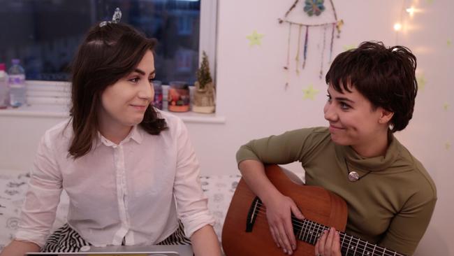 British YouTube star Dodie Clark, left, and Australian musician and YouTuber Andie Isalie