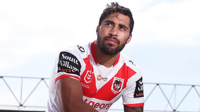 HOLD FOR LEAGUE CENTRAL COVER ONLY - Jordan Pereira poses for a portrait after St George Dragons training at WIN Stadium, Wollongong. Picture: Brett Costello