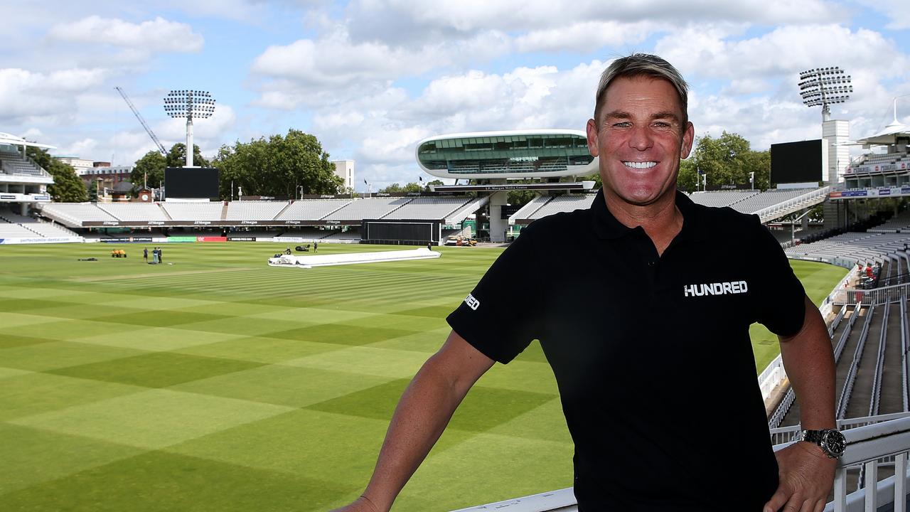 LONDON, ENGLAND - AUGUST 07: Former Australian spin bowler, Shane Warne is named as head coach of Lord's The Hundred team at Lord's Cricket Ground on August 07, 2019 in London, England. (Photo by Jack Thomas/Getty Images for The Hundred)