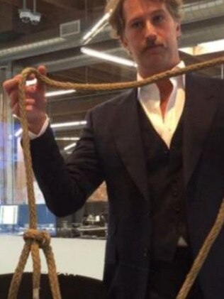Brogan BamBrogan holding the noose.