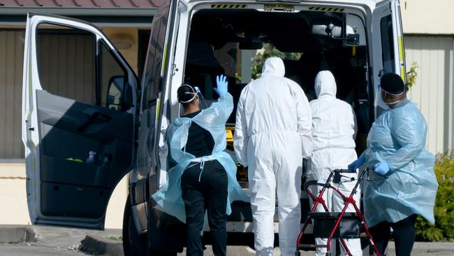 Residents at St Basil's Home for the Aged at Fawkner were relocated. Picture: Andrew Henshaw