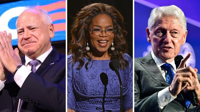 Democrat VP nominee Tim Walz, Oprah Winfrey and Bill Clinton are set to appear at the DNC today.