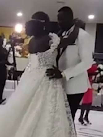 Newlyweds celebrate before a violent attack at their wedding. Picture: Supplied