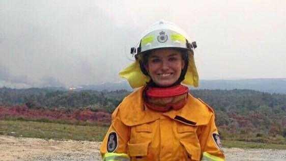 Maclean High's Sophie Ballard on the fireground