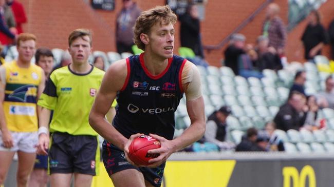 Norwood ruckman Henry Crauford in action at reserves level last year. Credit: SANFL