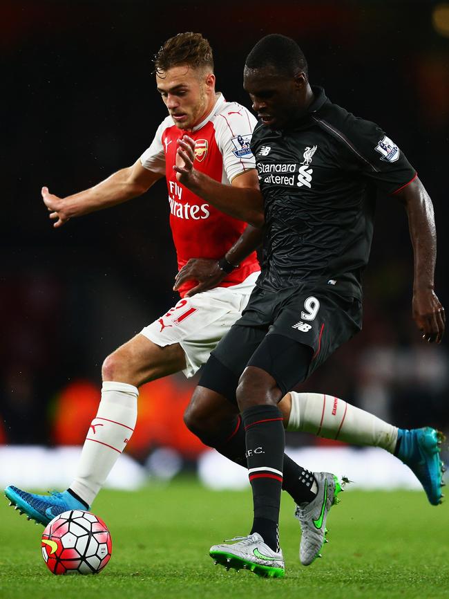 Christian Benteke had the easy measure of Calum Chambers at The Emirates.