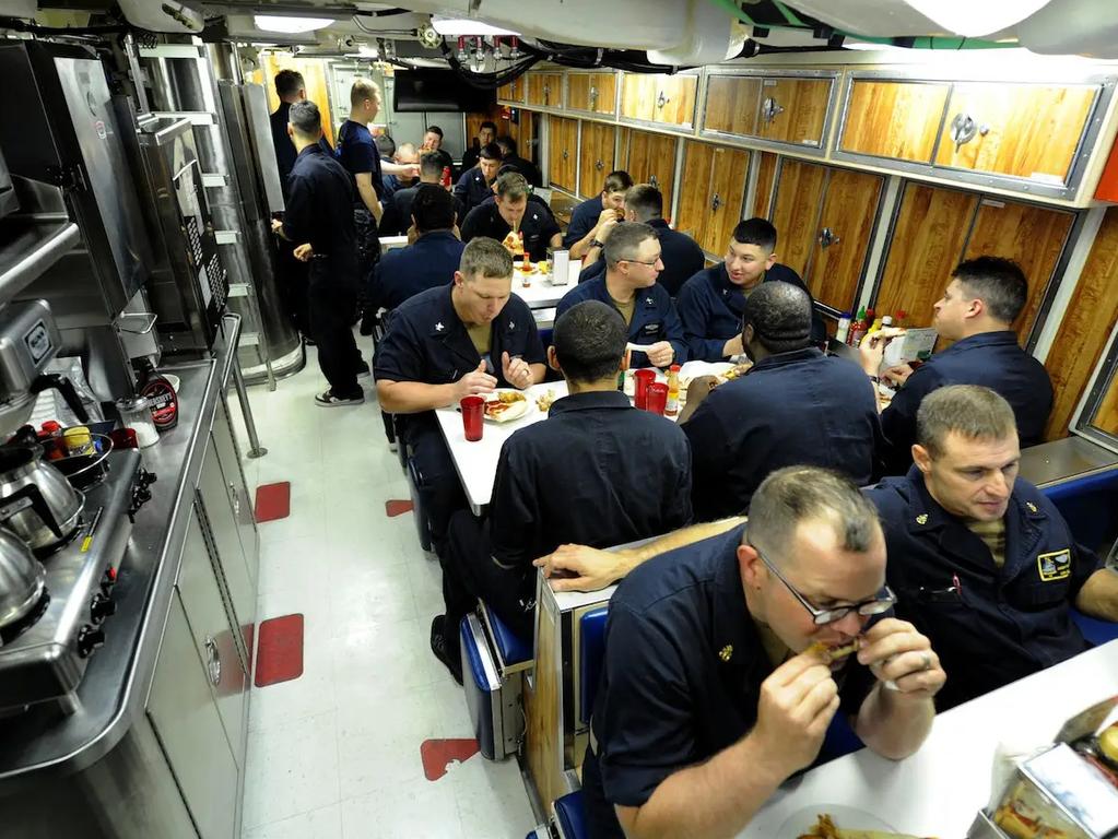 US submariners aboard a US Virginia class submarine. Picture: Supplied