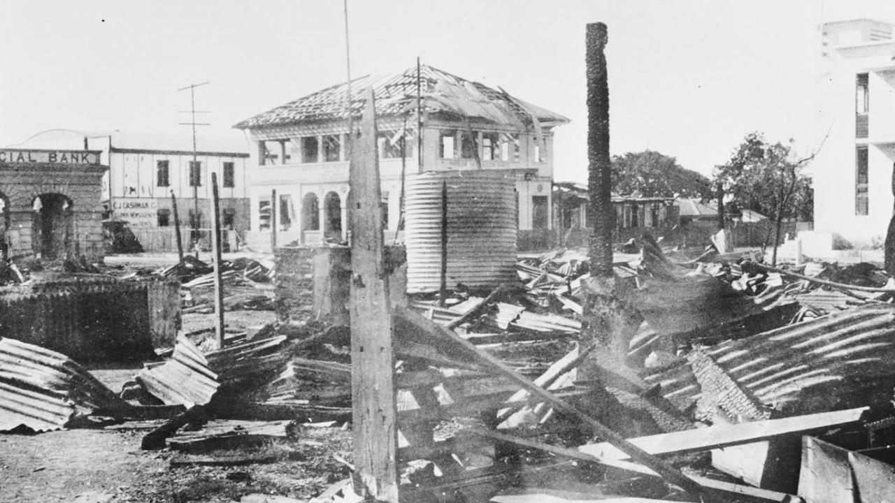 Darwin bombing 1942. Bank of NSW building Smith Street