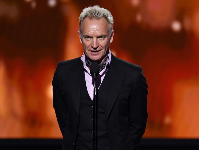 Recording artist Sting speaks onstage during the 60th Annual GRAMMY Awards. Picture: Getty