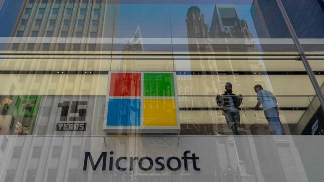 The S&amp;P500 IT index, which includes familiar household names Microsoft and Nvidia, has returned 27 per cent year-to-date. Picture: Getty Images