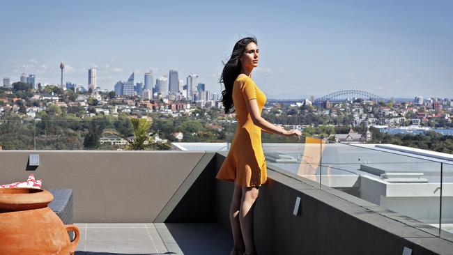 #1 Best View: Sales agent Louisa Dickson at Sotheby’s International Realty Sydney enjoys the incredible view from 53 Wallangra Rd in Dover Heights. Picture: Sam Ruttyn