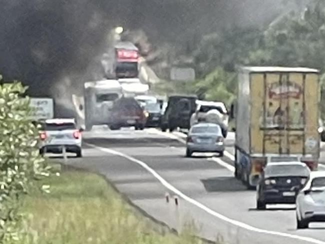 Motorhome catches fire on Bruce Hwy, traffic delays