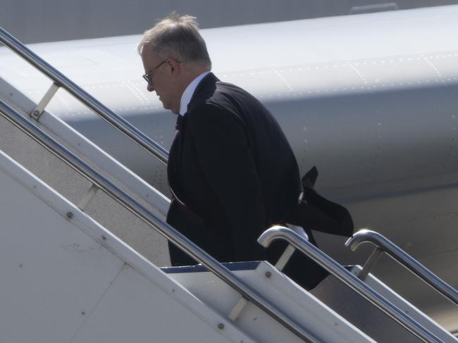 CANBERRA, AUSTRALIA, NewsWire Photos. NOVEMBER 15, 2023: Prime Minister Anthony Albanese departs Canberra to attend the APEC Economic Leaders' Meeting in San Francisco, USA from 15 - 17 November 2023.. Picture: NCA NewsWire / Martin Ollman