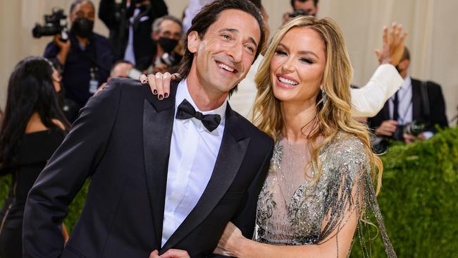 Oscar-winning actor Adrien Brody with girlfriend Georgina Chapman. Picture: Theo Wargo/Getty Images/AFP