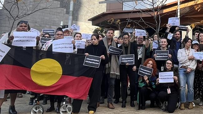 Staff at the ABC have staged a walk out today over the exit of Q+A host Stan Grant — who is leaving the broadcaster over racist abuse.