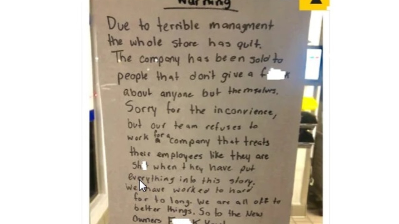 Teams at Sonic branches have been quitting en masse. Picture: Twitter @_ericblanc