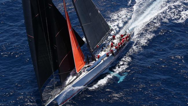 Wild Oats XI is in a four-way battle for the Sydney to Hobart. Picture: Brett Costello