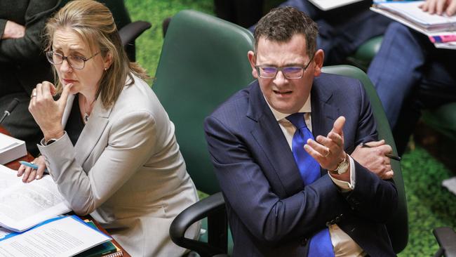 Then Deputy Premier Jacinta Allan with Premier Daniel Andrews, whose leadership styles have been described as completely contrasting. Picture: David Geraghty