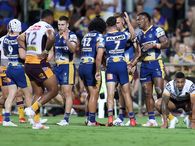 The Paramatta Eels took on the Brisbane Broncos at TIO Stadium in April last year. Picture: Mark Kolbe/Getty Images).