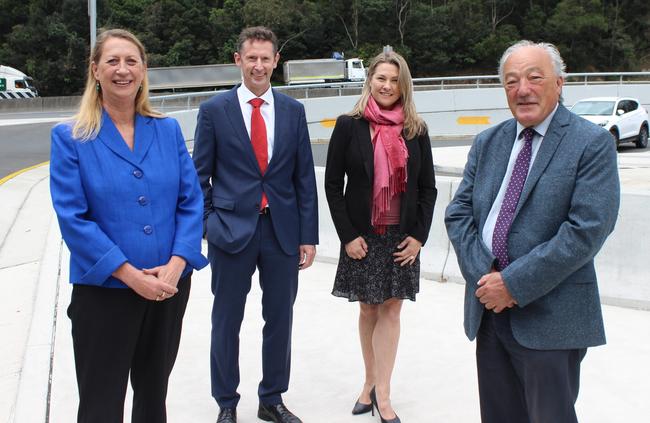 Cunningham MP Sharon Bird, Shadow Minister for Regional Services Stephen Jones, Hume Labor candidate Aiofe Champion and Macarthur Labor MP Dr Mike Freelander.