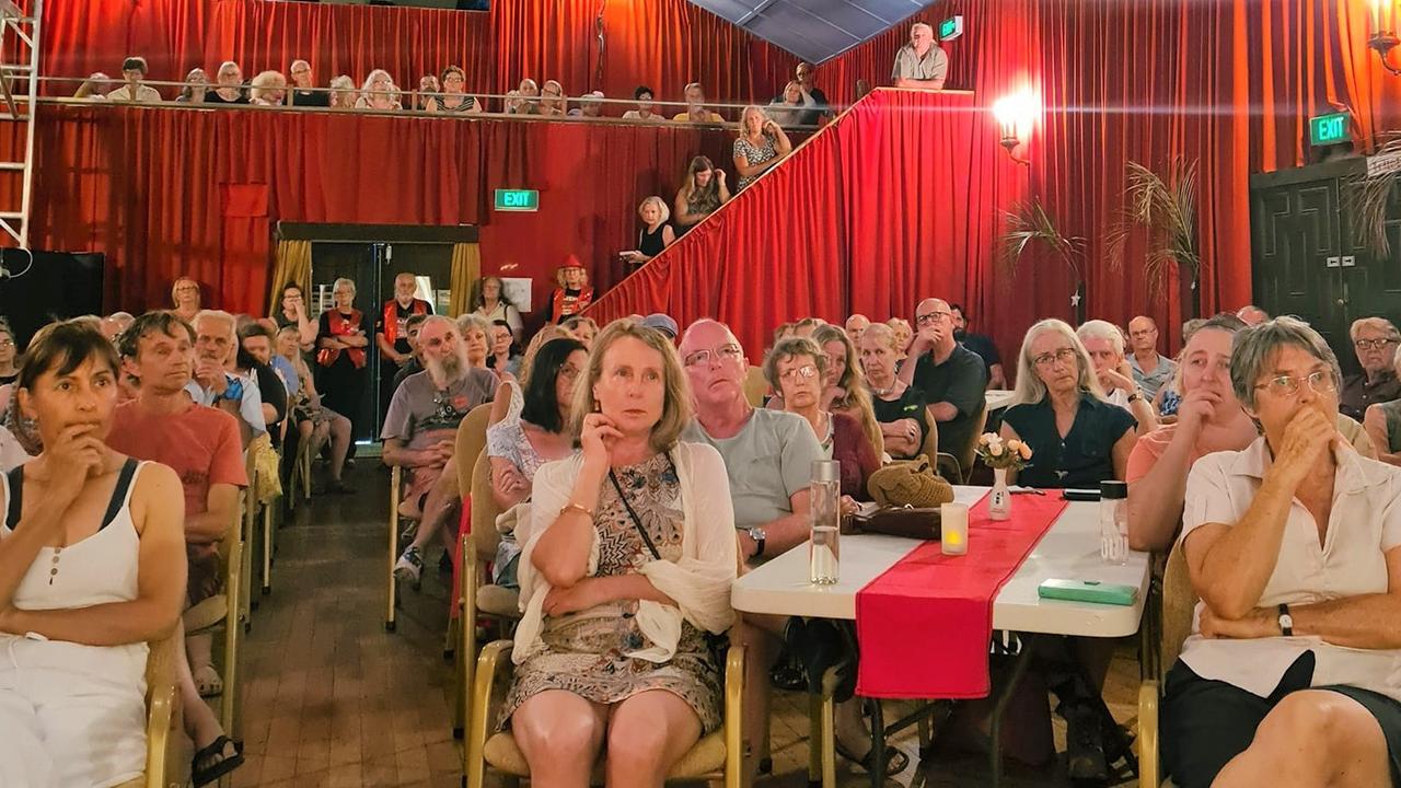 Full house at the quarry truck Pomona meeting that was restricted to a capacity of 125. There were more locals looking on outside.