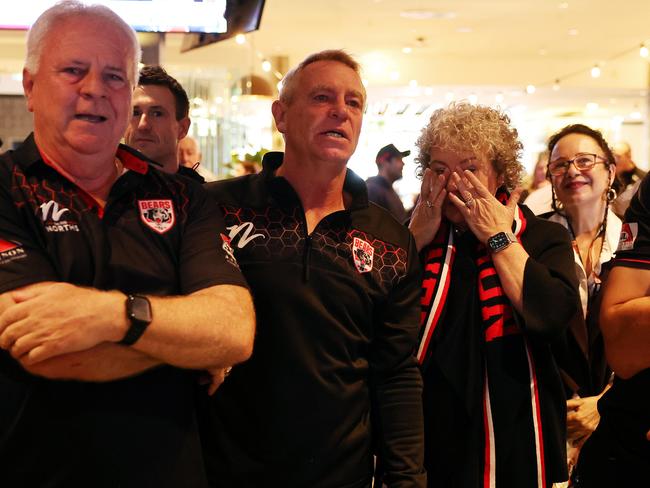 North Sydney Bears great Greg Florimo (middle) was reduced to tears. Picture: Tim Hunter