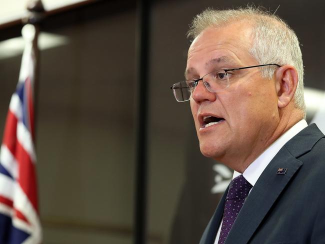 Prime Minister Scott Morrison speaks at a press conference at the Commonwealth Parliament Offices. Picture: NCA NewsWire / Jono Searle