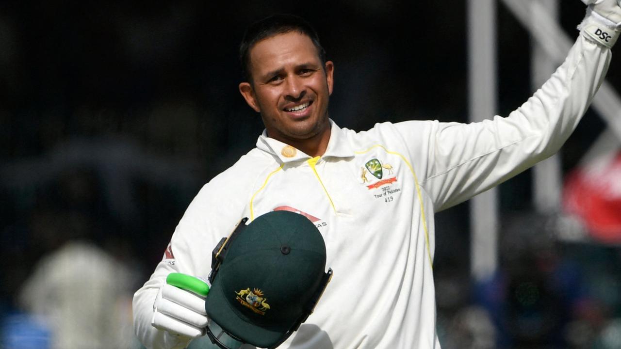 Usman Khawaja scored two centuries from five innings in Pakistan and passed 90 runs in two of the remaining three. Picture: Aamir Qureshi / AFP
