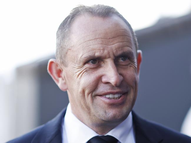 SYDNEY, AUSTRALIA - SEPTEMBER 10: Chris Waller looks on after winning with Kiku in race 8 the Fujitsu General Theo Marks Stakes during Sydney Racing at Rosehill Gardens on September 10, 2022 in Sydney, Australia. (Photo by Mark Evans/Getty Images)