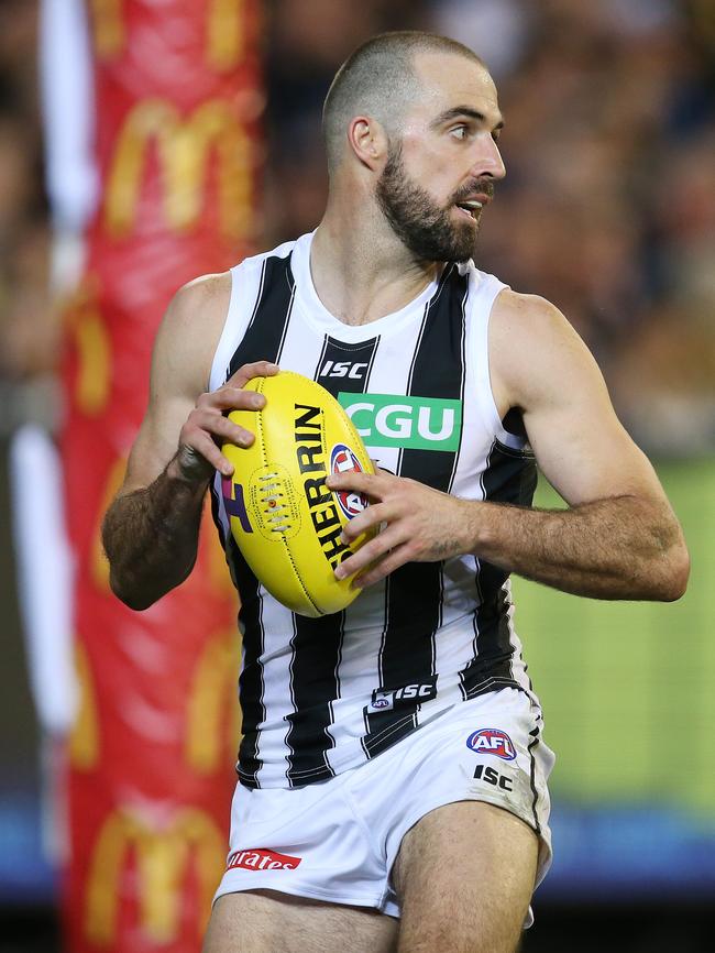 Collingwood's Steele Sidebottom at the MCG. Picture: Michael Klein