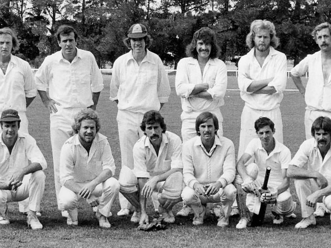 Brian McCue in a Mt Eliza premiership side. Picture: Mt Eliza CC.