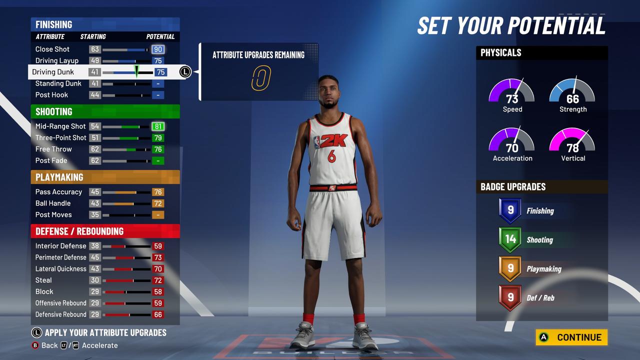 MyPlayer lets you build what kind of player you want to be, with the ability to make a balanced player or defensive or offensive specialist. Picture: Steam Community
