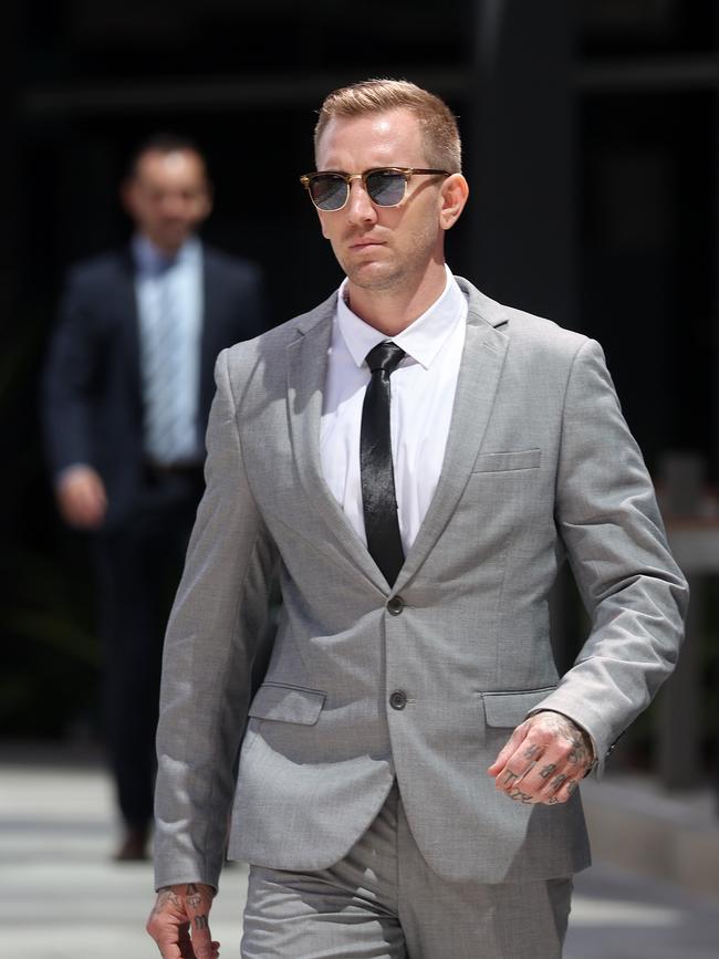 Joshua Small leaving Brisbane Magistrates Court. Picture: Liam Kidston