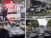 Deadly plane crash sets homes, cars on fire