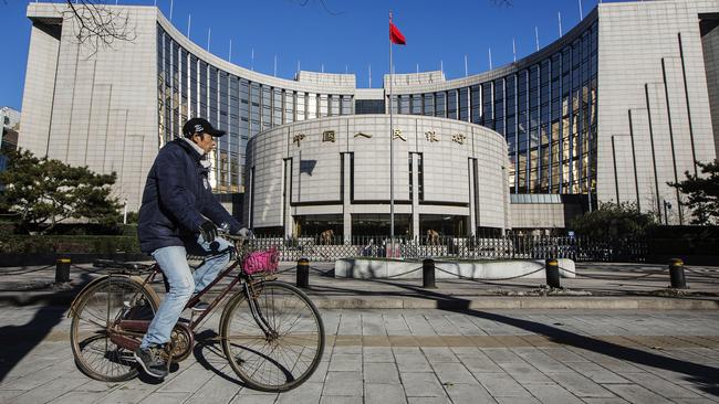 The People’s Bank Of China headquarters in Beijing. The central bank cut the reserve requirement ratio for the nation’s lenders last week. Picture: Bloomberg