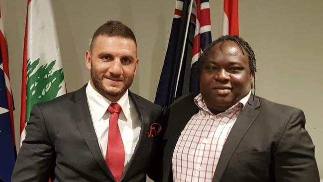 Manga during Lebanon World Cup camp with Robbie Farah in 2017.